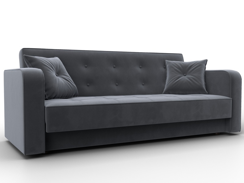 Диван-книжка Тур, Велюр, SEVEN 17 серый