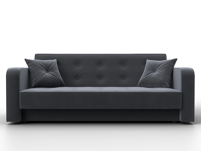 Диван-книжка Тур, Велюр, SEVEN 17 серый