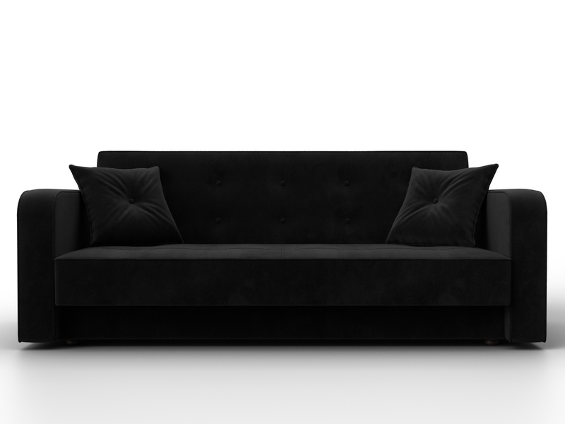 Диван-книжка Тур, Велюр, SEVEN 35 черный