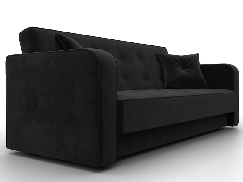 Диван-книжка Тур, Велюр, SEVEN 35 черный