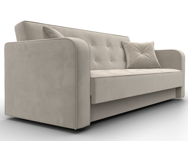 Диван-книжка Тур, Микровельвет, Бежевый