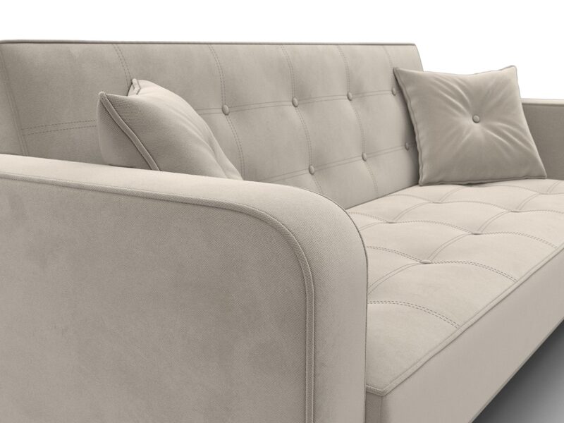 Диван-книжка Тур, Микровельвет, Бежевый