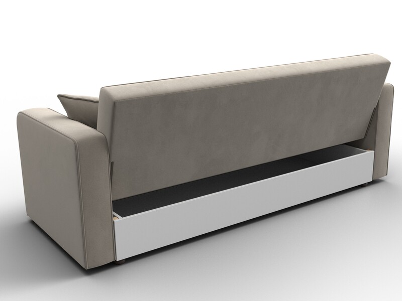 Диван-книжка Тур, Микровельвет, Бежевый