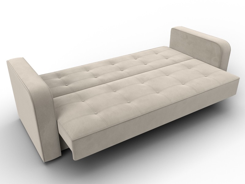 Диван-книжка Тур, Микровельвет, Бежевый