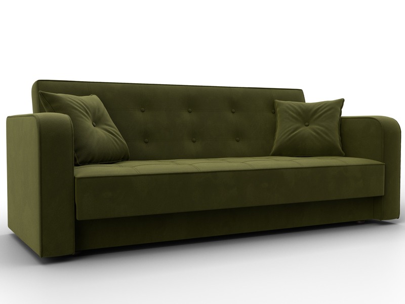 Диван-книжка Тур, Микровельвет, Зеленый