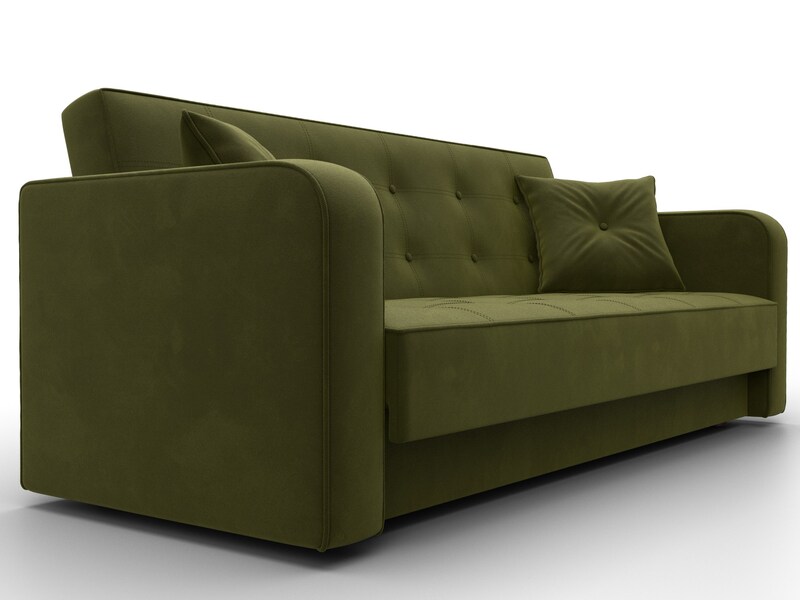 Диван-книжка Тур, Микровельвет, Зеленый