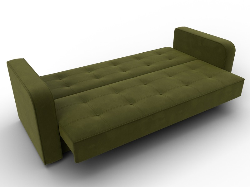 Диван-книжка Тур, Микровельвет, Зеленый