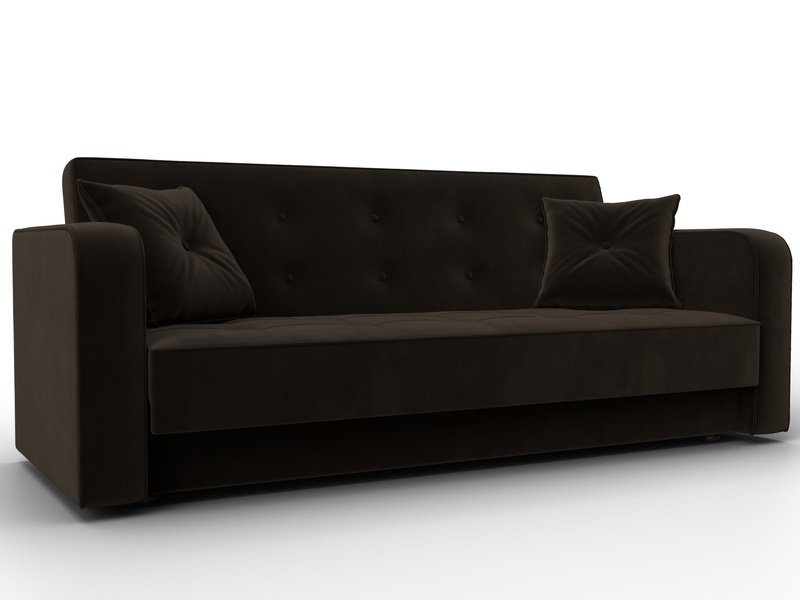 Диван-книжка Тур, Микровельвет, Коричневый