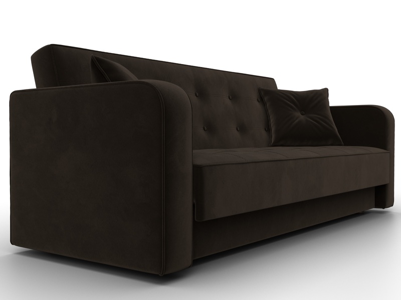 Диван-книжка Тур, Микровельвет, Коричневый