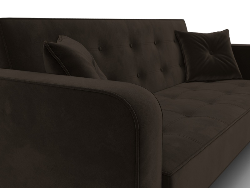 Диван-книжка Тур, Микровельвет, Коричневый