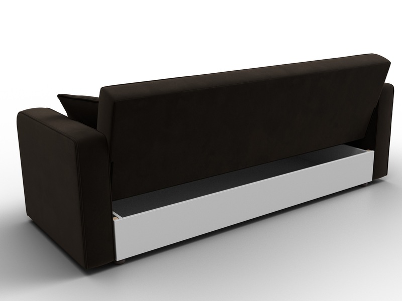 Диван-книжка Тур, Микровельвет, Коричневый