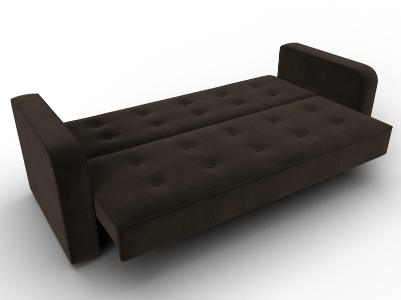 Диван-книжка Тур, Микровельвет, Коричневый