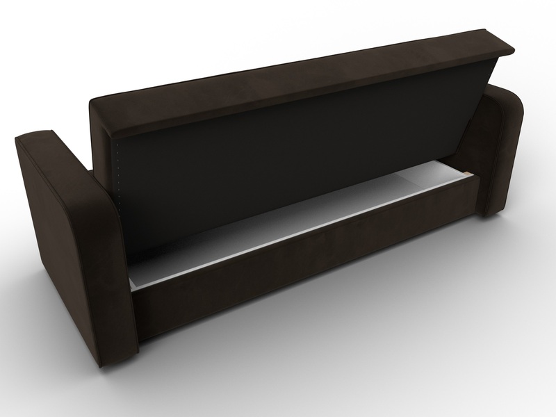 Диван-книжка Тур, Микровельвет, Коричневый