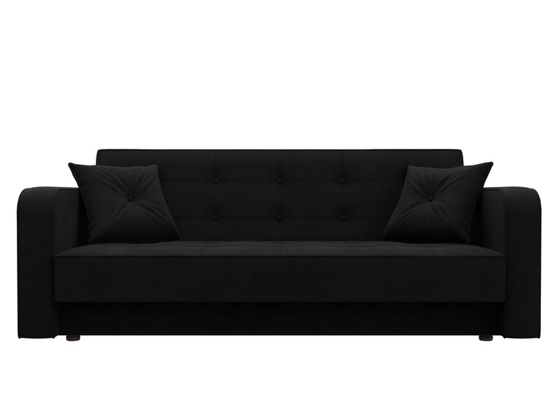 Диван-книжка Тур, Микровельвет, Черный