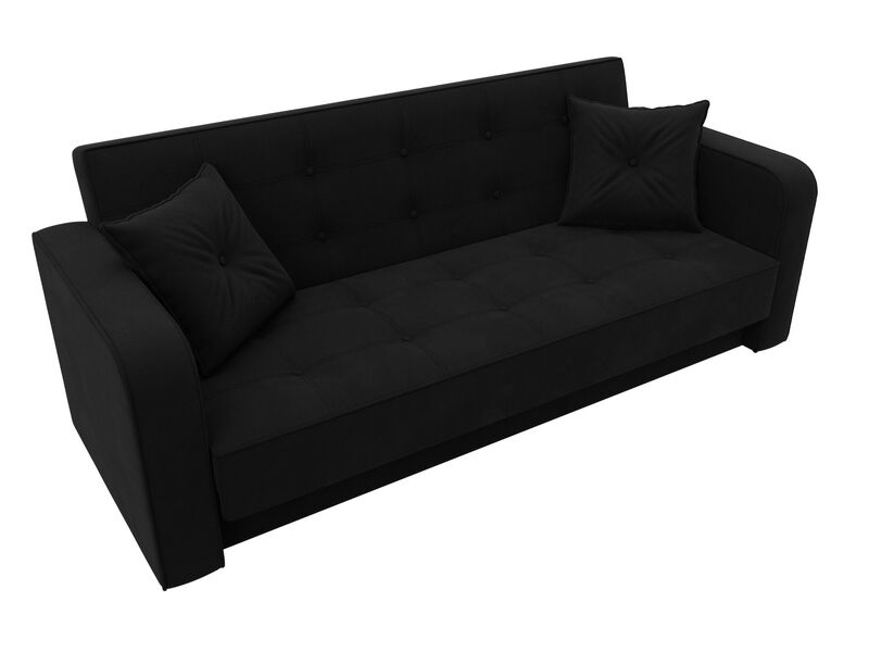 Диван-книжка Тур, Микровельвет, Черный