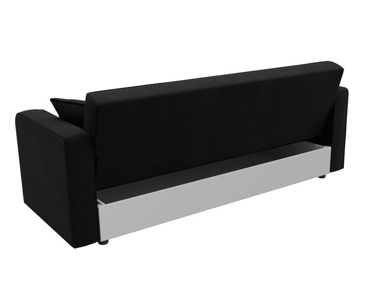 Диван-книжка Тур, Микровельвет, Черный