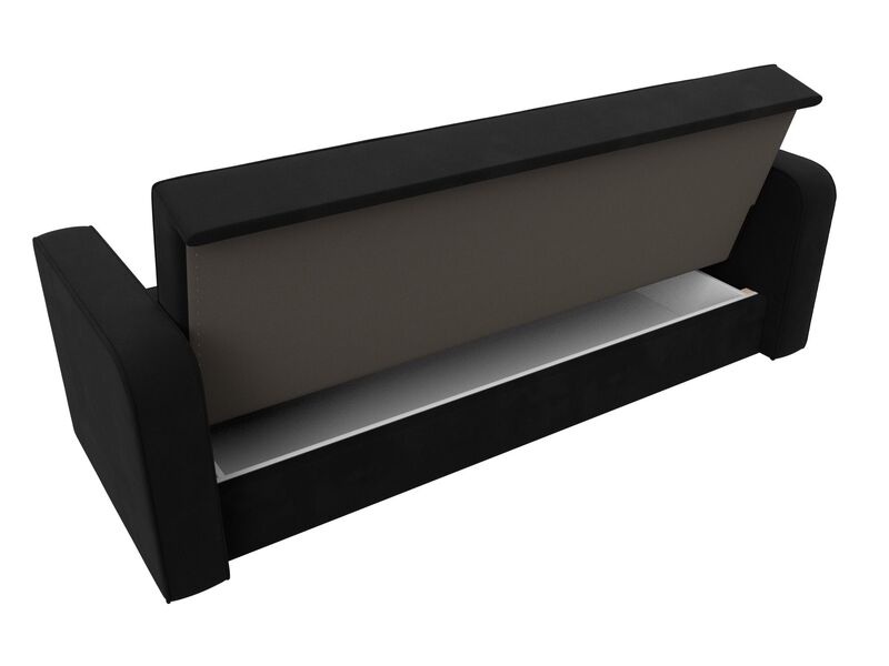 Диван-книжка Тур, Микровельвет, Черный