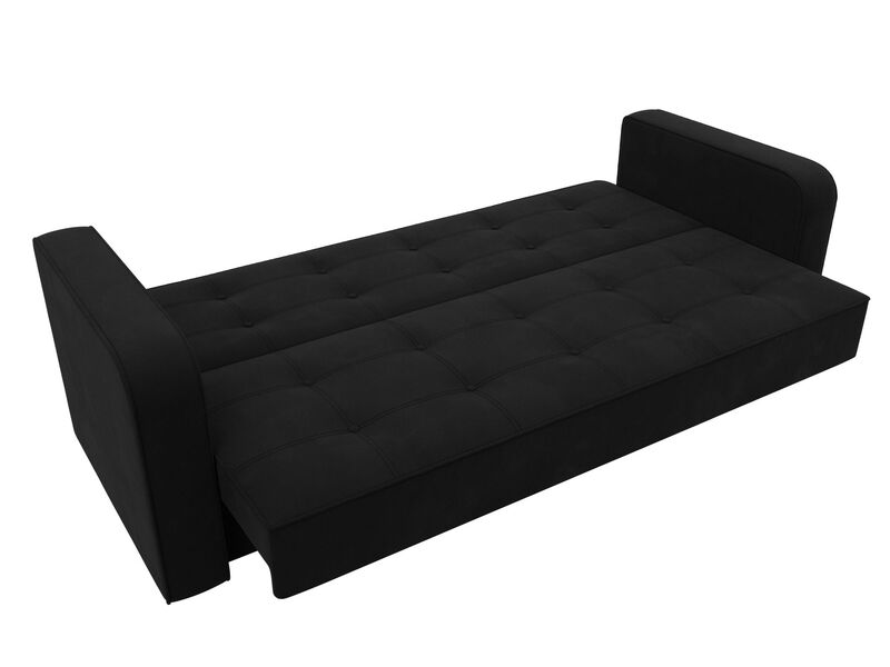 Диван-книжка Тур, Микровельвет, Черный