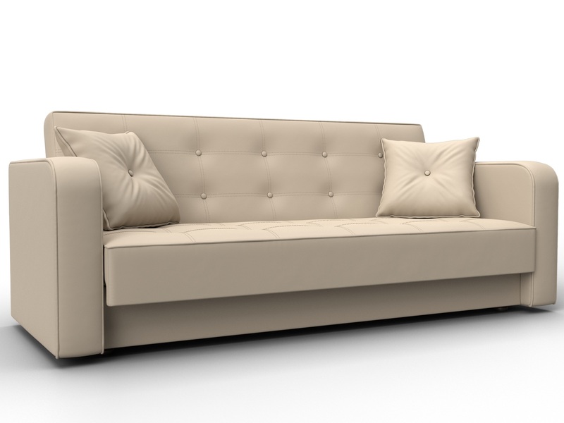 Диван-книжка Тур, Экокожа, Бежевый