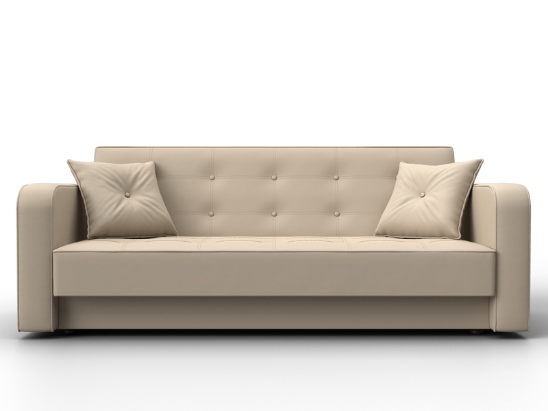 Диван-книжка Тур, Экокожа, Бежевый