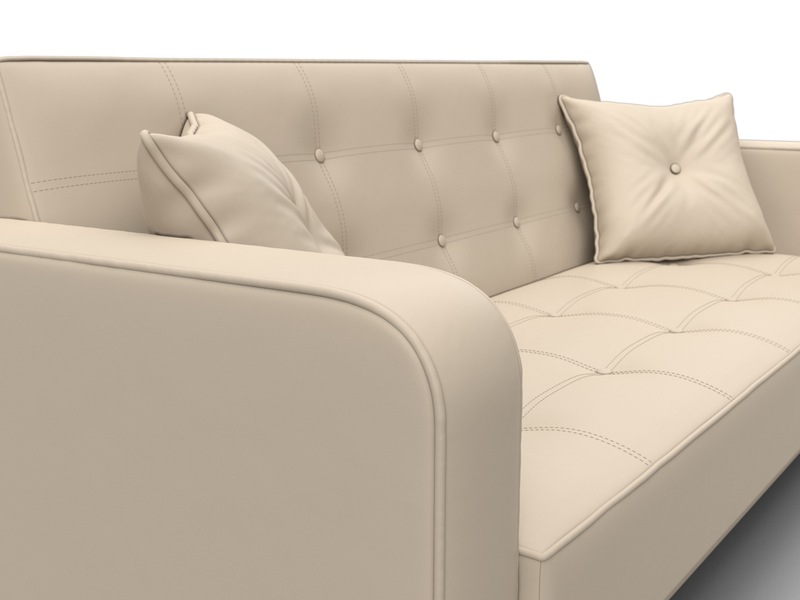 Диван-книжка Тур, Экокожа, Бежевый