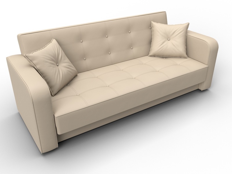 Диван-книжка Тур, Экокожа, Бежевый