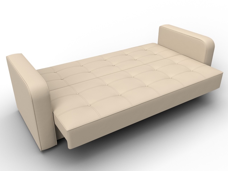 Диван-книжка Тур, Экокожа, Бежевый