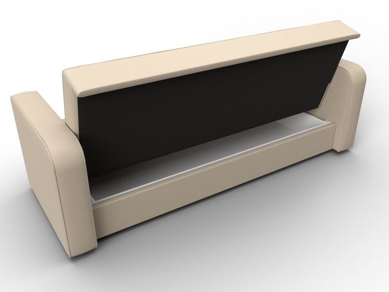 Диван-книжка Тур, Экокожа, Бежевый