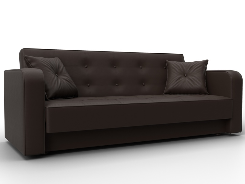 Диван-книжка Тур, Экокожа, Коричневый