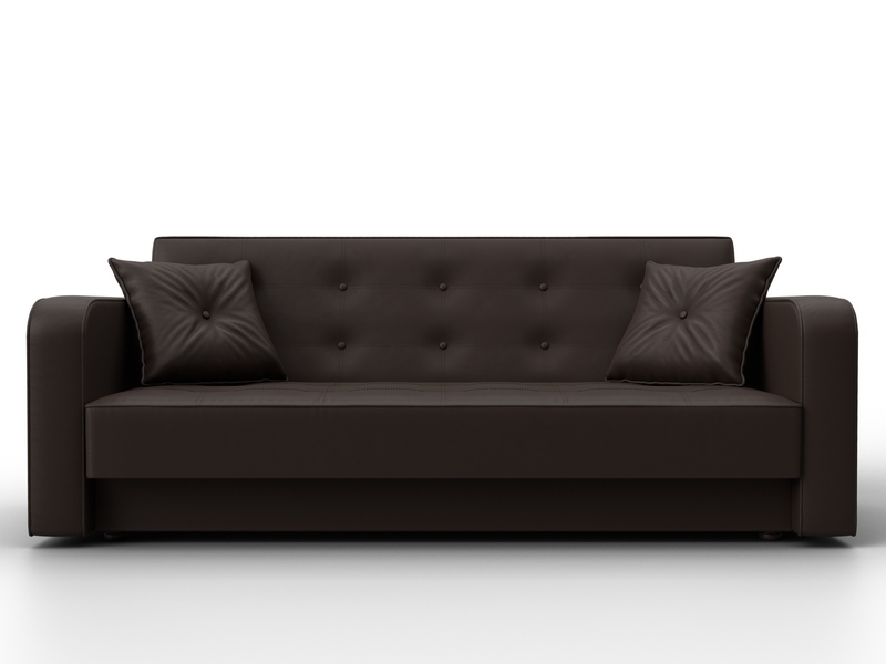 Диван-книжка Тур, Экокожа, Коричневый