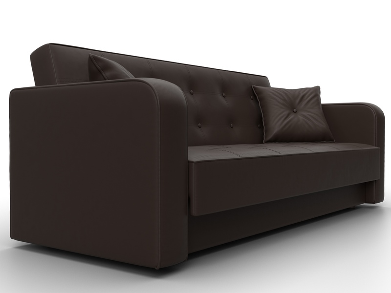 Диван-книжка Тур, Экокожа, Коричневый