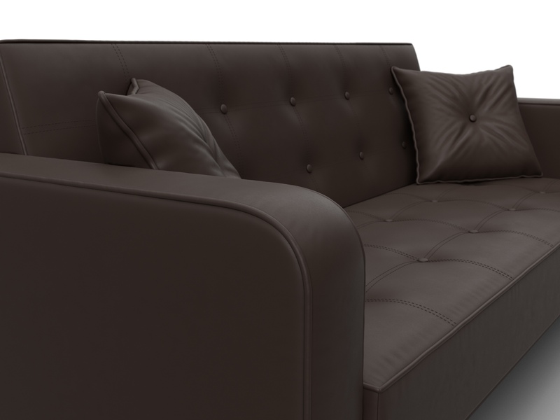 Диван-книжка Тур, Экокожа, Коричневый