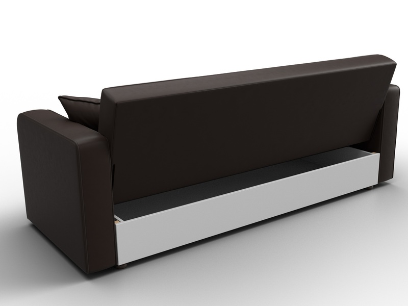 Диван-книжка Тур, Экокожа, Коричневый