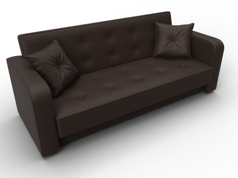 Диван-книжка Тур, Экокожа, Коричневый