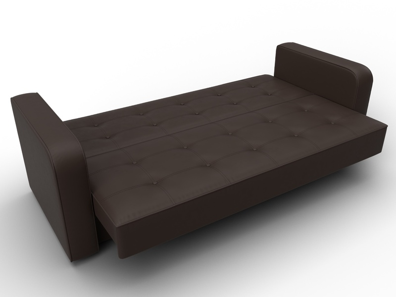 Диван-книжка Тур, Экокожа, Коричневый