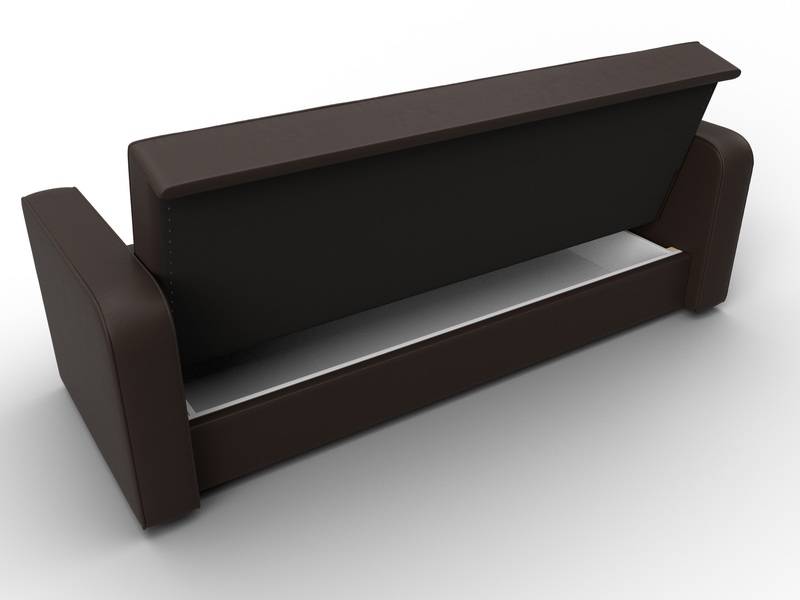 Диван-книжка Тур, Экокожа, Коричневый