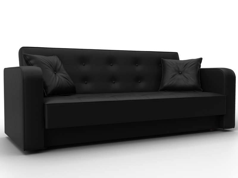 Диван-книжка Тур, Экокожа, Черный