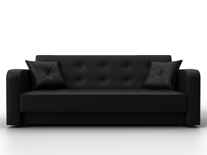 Диван-книжка Тур, Экокожа, Черный