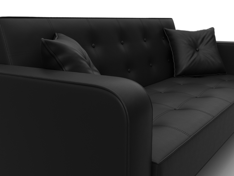 Диван-книжка Тур, Экокожа, Черный