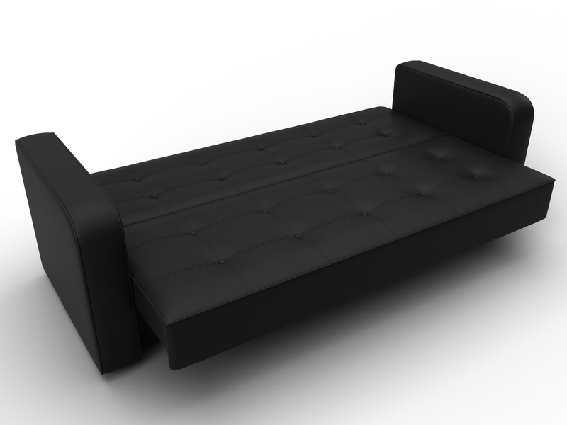 Диван-книжка Тур, Экокожа, Черный