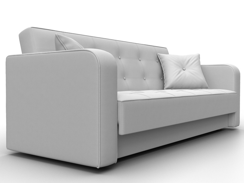 Диван-книжка Тур, Экокожа, Белый