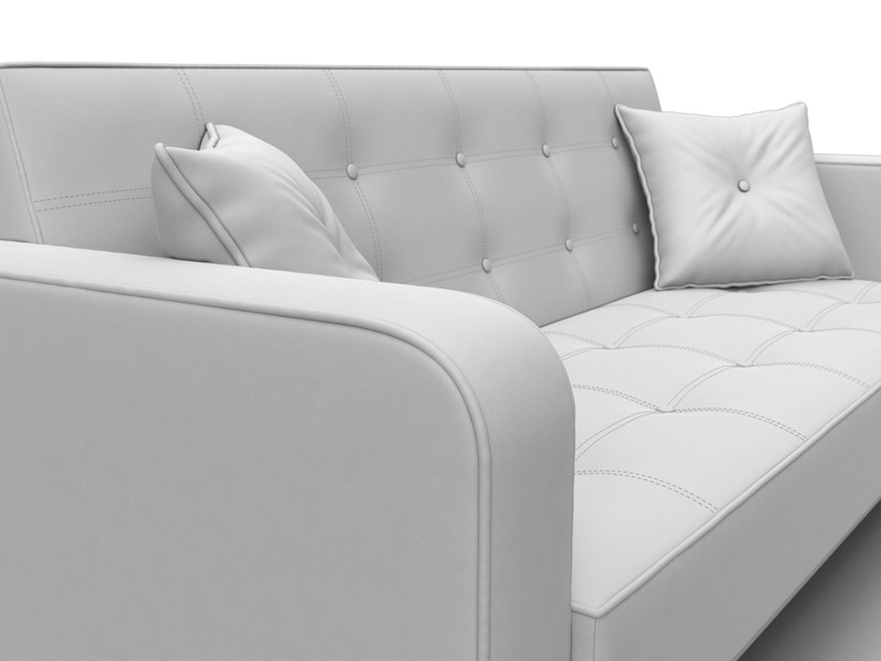 Диван-книжка Тур, Экокожа, Белый