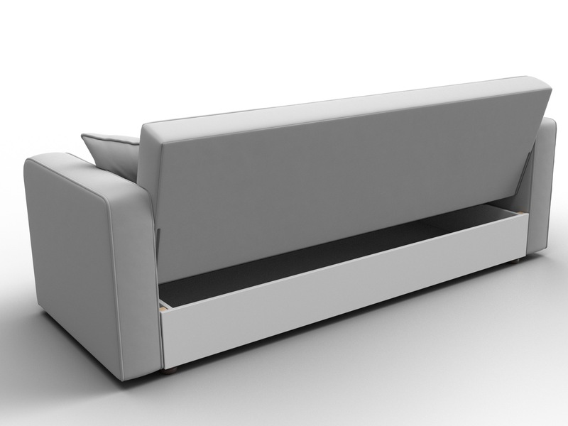 Диван-книжка Тур, Экокожа, Белый