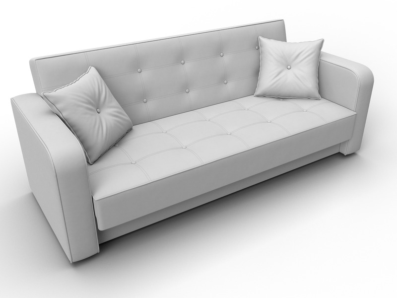 Диван-книжка Тур, Экокожа, Белый