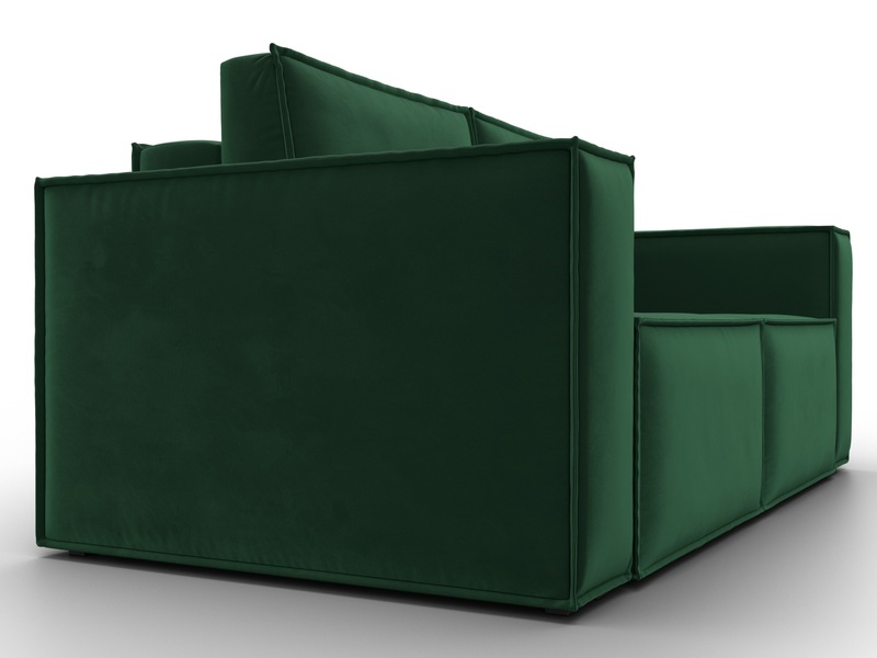 Диван прямой Куба мини, Велюр, SEVEN 626 зеленый