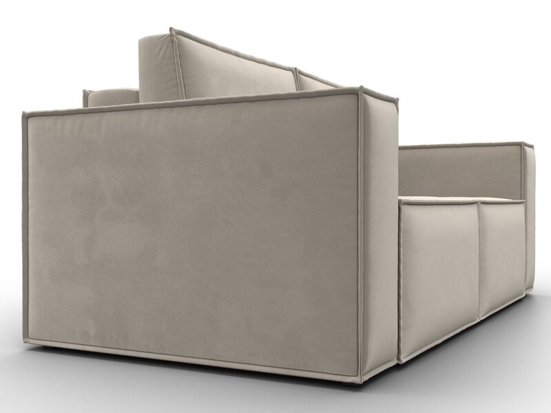 Диван прямой Куба мини, Микровельвет, Бежевый