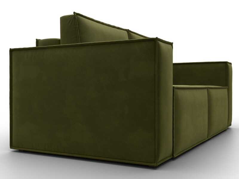 Диван прямой Куба мини, Микровельвет, Зеленый