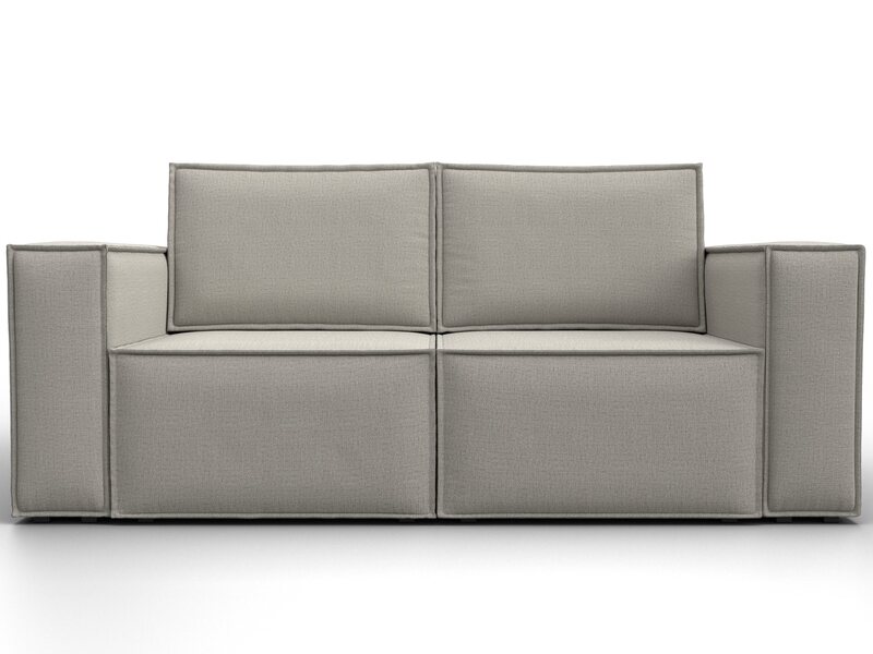 Диван прямой Куба мини, Рогожка, Амур 02 бежевый