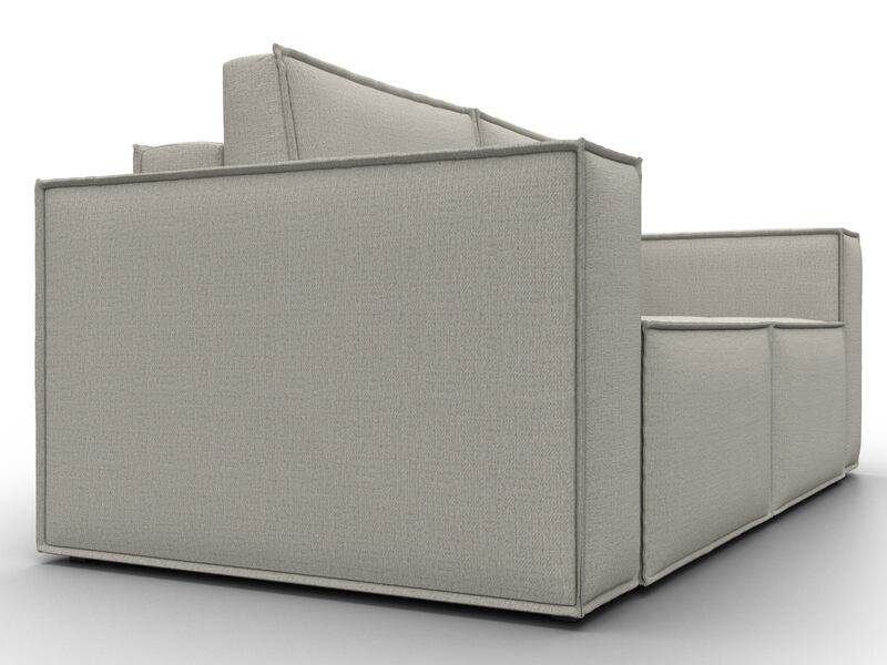 Диван прямой Куба мини, Рогожка, Амур 02 бежевый