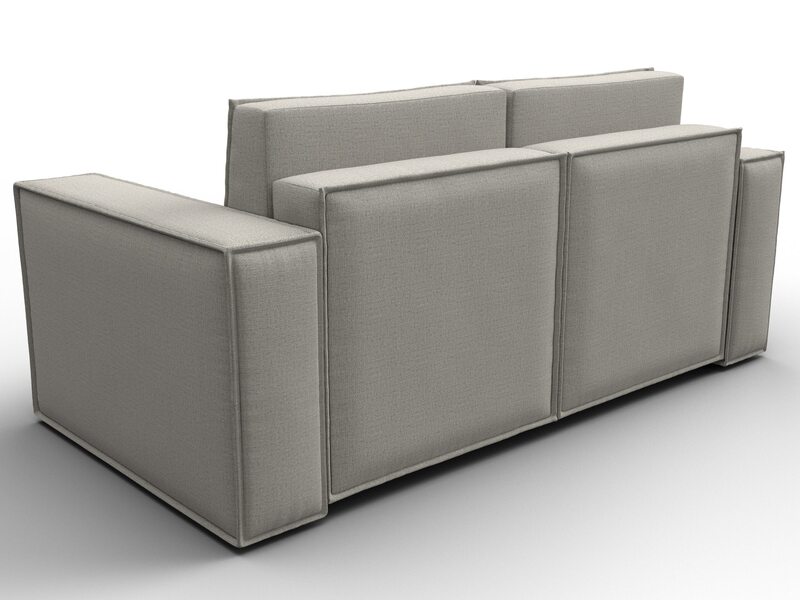 Диван прямой Куба мини, Рогожка, Амур 02 бежевый